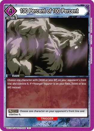 100 Percent of 100 Percent (UE13BT/YYH-1-032) [UE13BT: Yu Yu Hakusho: Ghost Files] Foil - Deck Out Gaming