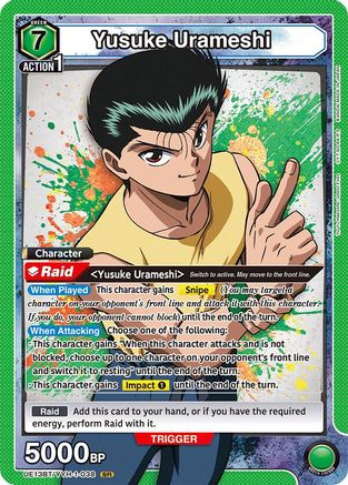 Yusuke Urameshi (038) (UE13BT/YYH-1-038) [UE13BT: Yu Yu Hakusho: Ghost Files] Foil - Deck Out Gaming