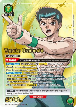 Yusuke Urameshi (038) (SR**) (UE13BT/YYH-1-038) [UE13BT: Yu Yu Hakusho: Ghost Files] Foil - Deck Out Gaming