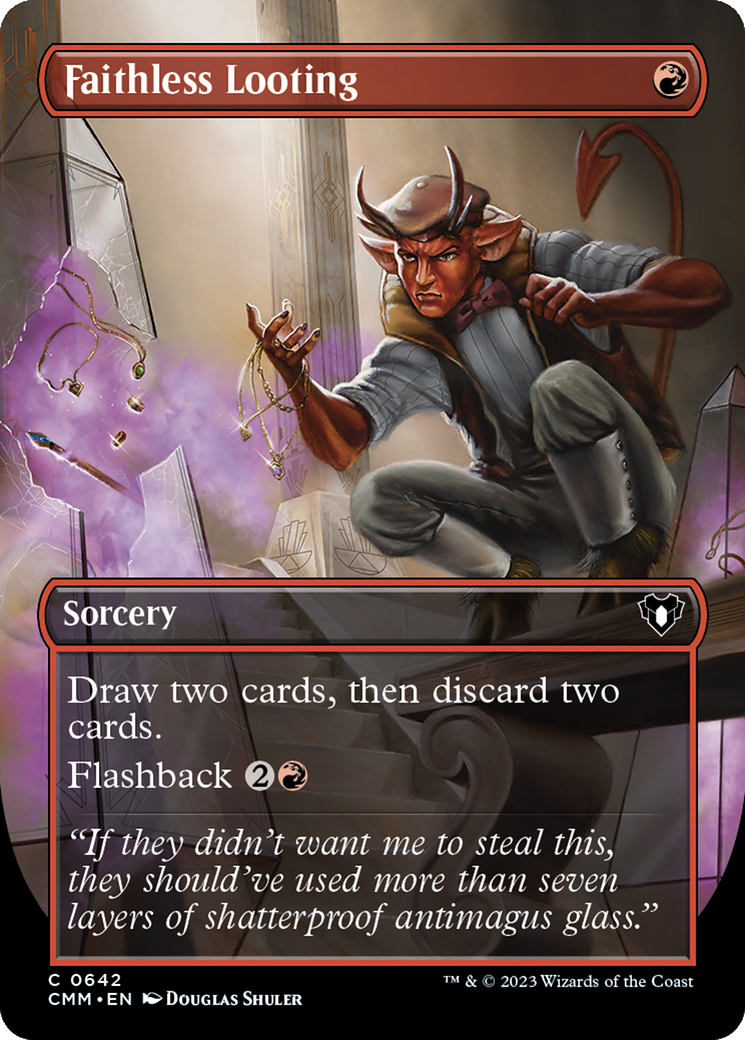 Faithless Looting (Borderless) (642) [Commander Masters] - Deck Out Gaming