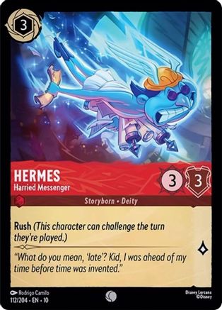 Hermes - Harried Messenger (112/204) [Whispers in the Well] Cold Foil - Deck Out Gaming