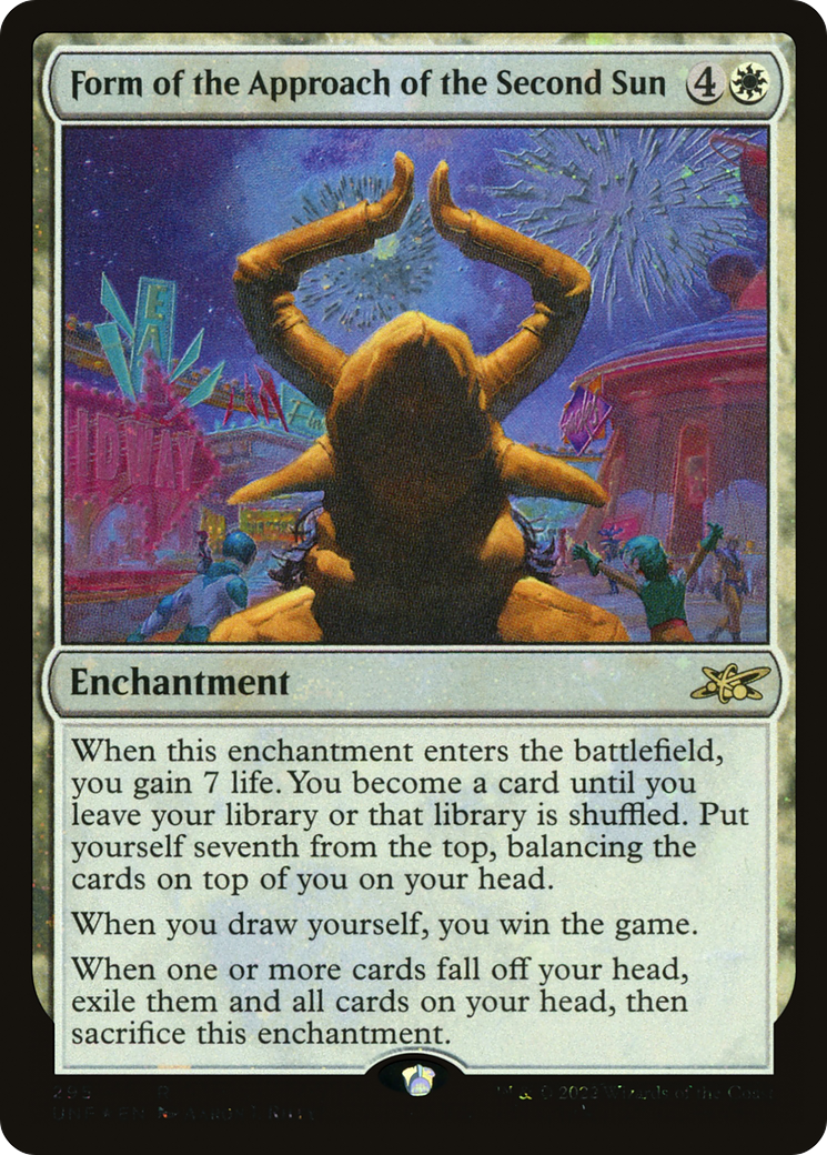 Form of the Approach of the Second Sun (Galaxy Foil) (295) [Unfinity] foil - Deck Out Gaming