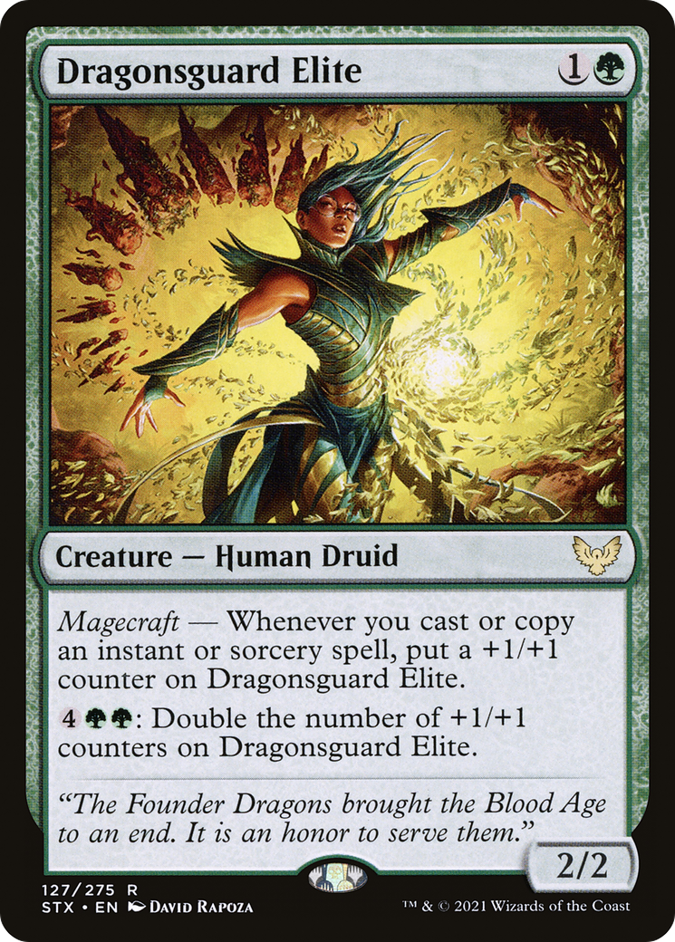 Dragonsguard Elite (127) [Strixhaven: School of Mages] foil - Deck Out Gaming