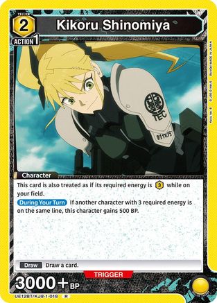 Kikoru Shinomiya (018) (UE12BT/KJ8-1-018) [UE12BT: Kaiju No. 8] Foil - Deck Out Gaming