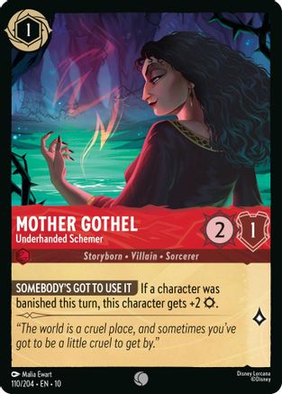 Mother Gothel - Underhanded Schemer (110/204) [Whispers in the Well] Cold Foil - Deck Out Gaming