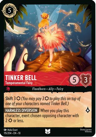 Tinker Bell - Temperamental Fairy (115/204) [Whispers in the Well] Cold Foil - Deck Out Gaming