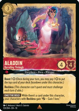 Aladdin - Barreling Through (123/204) [Whispers in the Well] Cold Foil-1