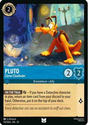 Pluto - Clever Cluefinder (157/204) [Whispers in the Well] Cold Foil - Deck Out Gaming