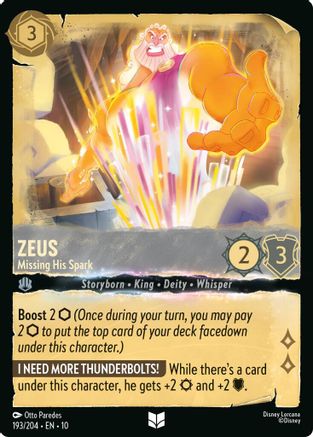 Zeus - Missing His Spark (193/204) [Whispers in the Well] Cold Foil