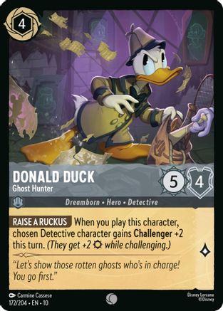 Donald Duck - Ghost Hunter (172/204) [Whispers in the Well] Cold Foil - Deck Out Gaming