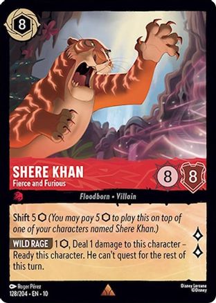 Shere Khan - Fierce and Furious (128/204) [Whispers in the Well] Cold Foil - Deck Out Gaming