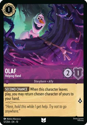 Olaf - Helping Hand (57/204) [Whispers in the Well] - Deck Out Gaming