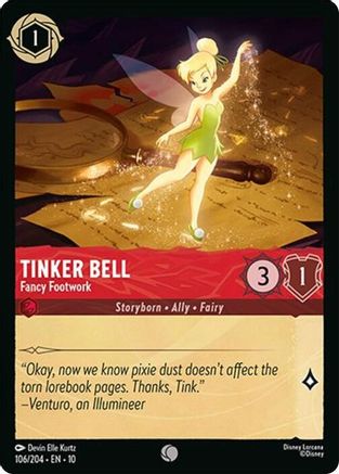 Tinker Bell - Fancy Footwork (106/204) [Whispers in the Well] Cold Foil - Deck Out Gaming