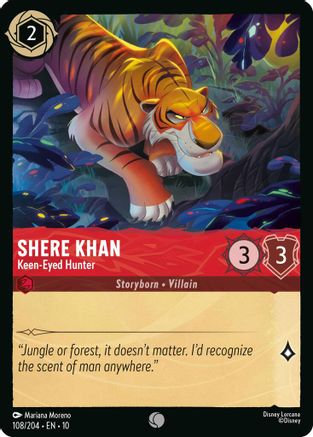 Shere Khan - Keen-Eyed Hunter (108/204) [Whispers in the Well] Cold Foil - Deck Out Gaming