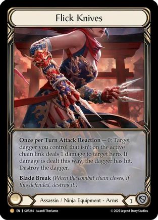 Flick Knives (Extended Art) (SUP244) [Super Slam] Rainbow Foil - Deck Out Gaming