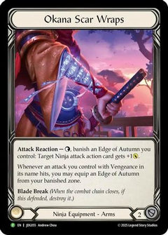 Okana Scar Wraps - JDG055 (JDG055) [Flesh and Blood: Promo Cards] Cold Foil - Deck Out Gaming