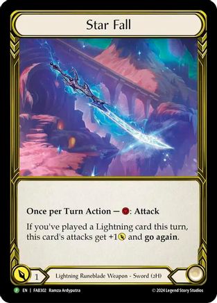 Star Fall (Golden) - FAB302 (FAB302) [Flesh and Blood: Promo Cards] Cold Foil - Deck Out Gaming