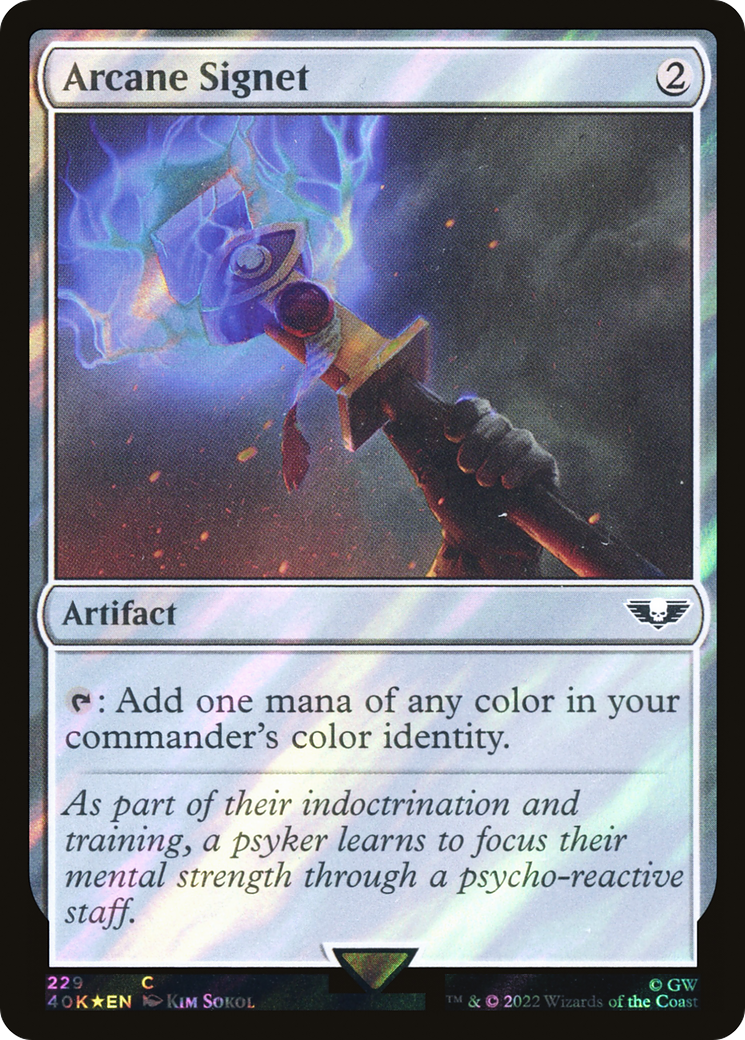 Arcane Signet (229) (Surge Foil) (229) [Warhammer 40,000 Commander] foil - Deck Out Gaming