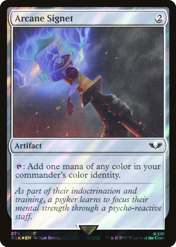 Arcane Signet (229) (Surge Foil) (229) [Warhammer 40,000 Commander] foil - Deck Out Gaming