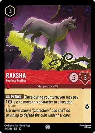 Raksha - Fearless Mother (107/204) [Whispers in the Well] Cold Foil - Deck Out Gaming