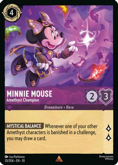 Minnie Mouse - Amethyst Champion (35/204) [Whispers in the Well] Cold Foil - Deck Out Gaming