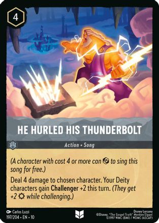 He Hurled His Thunderbolt (197/204) [Whispers in the Well] Cold Foil - Deck Out Gaming