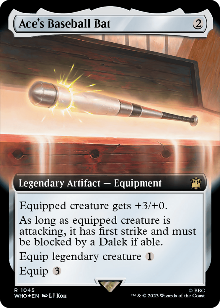 Ace's Baseball Bat (Extended Art) (Surge Foil) (1045) [Doctor Who] foil - Deck Out Gaming