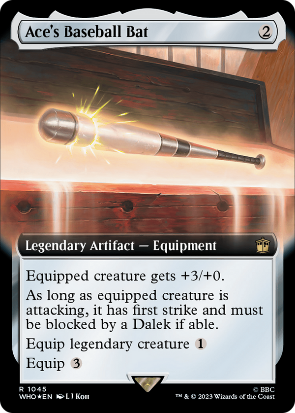 Ace's Baseball Bat (Extended Art) (Surge Foil) (1045) [Doctor Who] foil - Deck Out Gaming