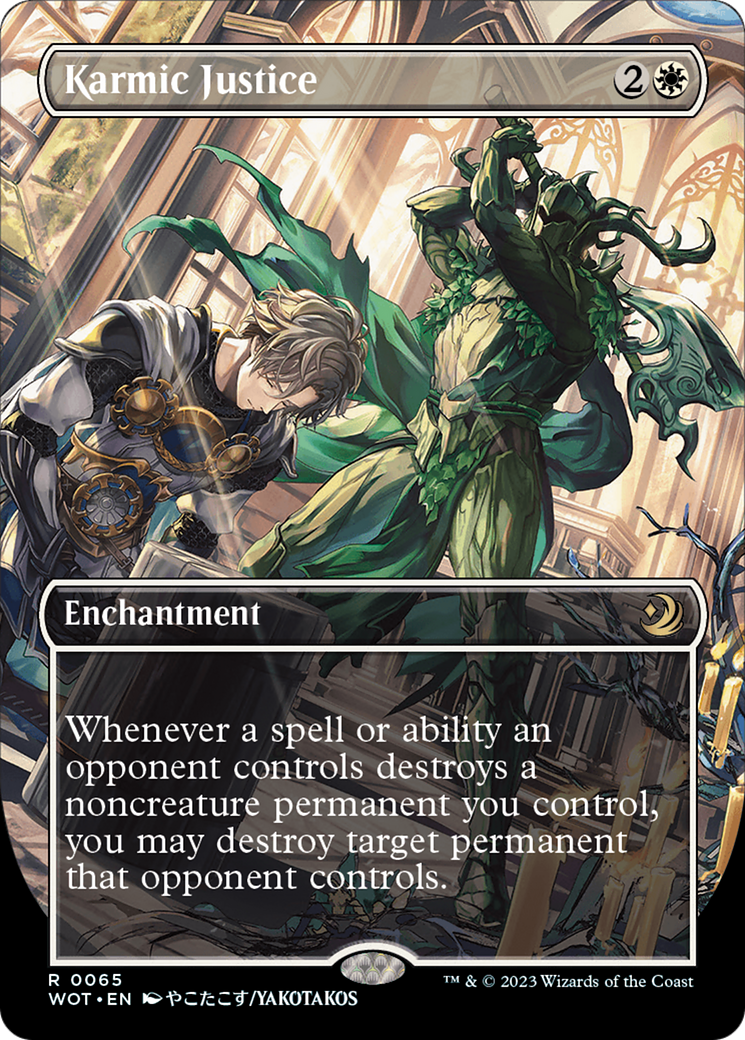 Karmic Justice (Anime Borderless) (65) [Wilds of Eldraine: Enchanting Tales] foil - Deck Out Gaming