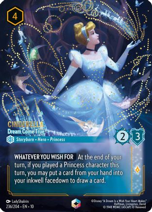 Cinderella - Dream Come True (Enchanted) (236/204) [Whispers in the Well] Holofoil - Deck Out Gaming