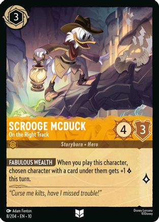 Scrooge McDuck - On the Right Track (8/204) [Whispers in the Well] - Deck Out Gaming