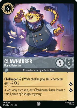 Clawhauser - Donut Detective (175/204) [Whispers in the Well] Cold Foil - Deck Out Gaming