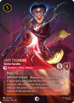Lady Tremaine - Sinister Socialite (Enchanted) (233/204) [Whispers in the Well] Holofoil - Deck Out Gaming