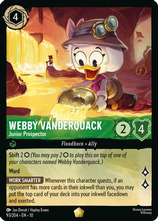 Webby Vanderquack - Junior Prospector (93/204) [Whispers in the Well] - Deck Out Gaming