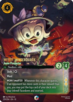 Webby Vanderquack - Junior Prospector (Enchanted) (229/204) [Whispers in the Well] Holofoil - Deck Out Gaming
