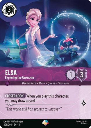 Elsa - Exploring the Unknown (Epic) (208/204) [Whispers in the Well] Holofoil - Deck Out Gaming