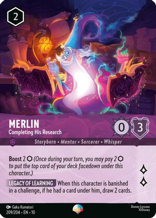 Merlin - Completing His Research (Epic) (209/204) [Whispers in the Well] Holofoil - Deck Out Gaming