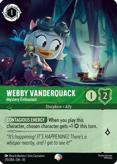 Webby Vanderquack - Mystery Enthusiast (Epic) (211/204) [Whispers in the Well] Holofoil - Deck Out Gaming