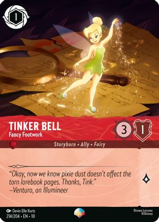 Tinker Bell - Fancy Footwork (Epic) (214/204) [Whispers in the Well] Holofoil - Deck Out Gaming