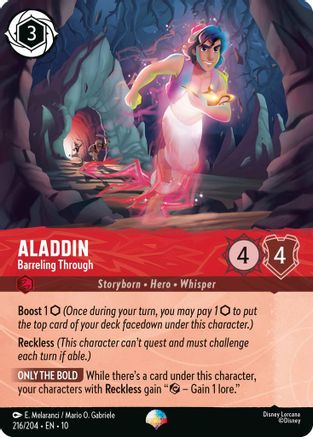 Aladdin - Barreling Through (Epic) (216/204) [Whispers in the Well] Holofoil - Deck Out Gaming