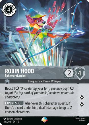 Robin Hood - Ephemeral Archer (Epic) (221/204) [Whispers in the Well] Holofoil - Deck Out Gaming