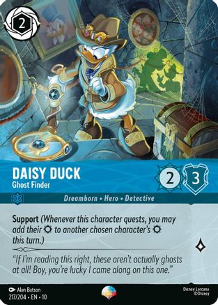 Daisy Duck - Ghost Finder (Epic) (217/204) [Whispers in the Well] Holofoil - Deck Out Gaming
