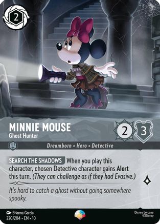 Minnie Mouse - Ghost Hunter (Epic) (220/204) [Whispers in the Well] Holofoil - Deck Out Gaming