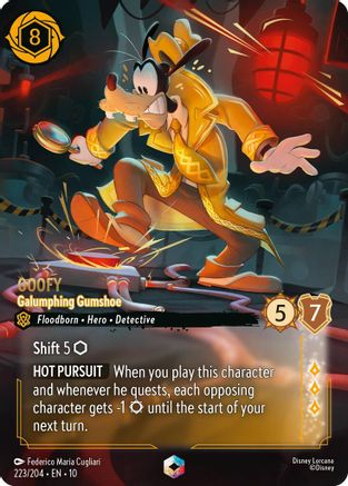 Goofy - Galumphing Gumshoe (Enchanted) (223/204) [Whispers in the Well] Holofoil - Deck Out Gaming