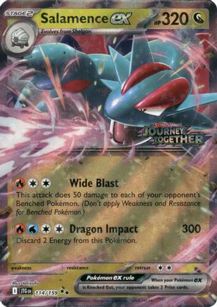 Salamence ex - 114/159 (Journey Together Stamped) (114) [Miscellaneous Cards & Products] Holofoil - Deck Out Gaming