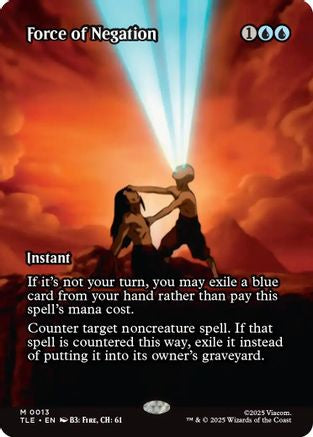 Force of Negation (Borderless) (13) [Avatar: The Last Airbender: Eternal-Legal] - Deck Out Gaming