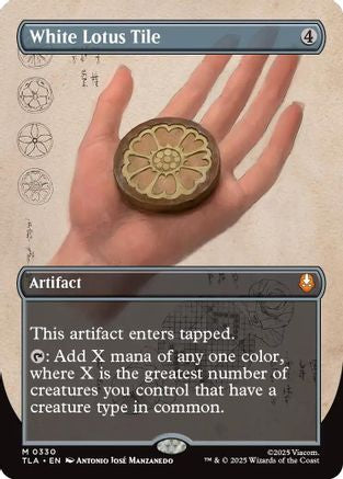 White Lotus Tile (Borderless) (330) [Avatar: The Last Airbender] - Deck Out Gaming