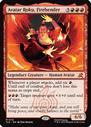 Avatar Roku, Firebender (112) [Avatar: The Last Airbender: Eternal-Legal] foil - Deck Out Gaming