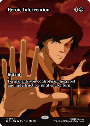 Heroic Intervention (Borderless) (43) [Avatar: The Last Airbender: Eternal-Legal] foil - Deck Out Gaming
