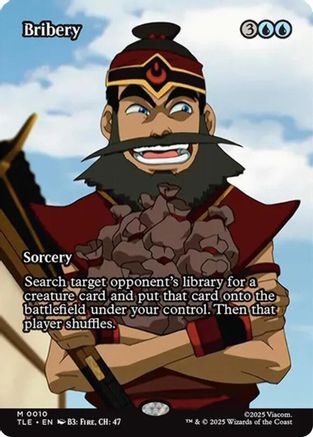 Bribery (Borderless) (10) [Avatar: The Last Airbender: Eternal-Legal] foil - Deck Out Gaming